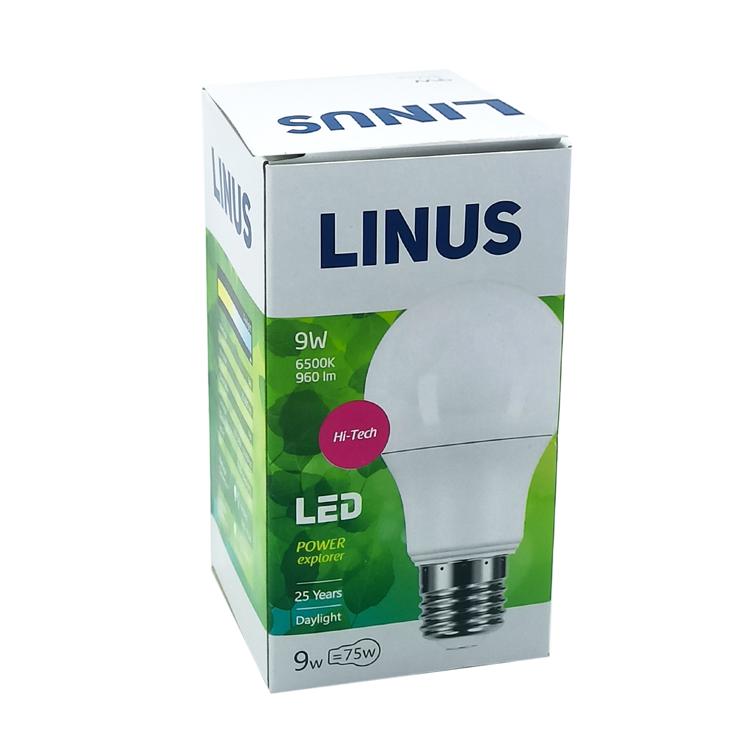 ნათურა სტანდარტული LINUS Lin11-7792 LED 9W E27 6500K — ნათურა და ვაზნა